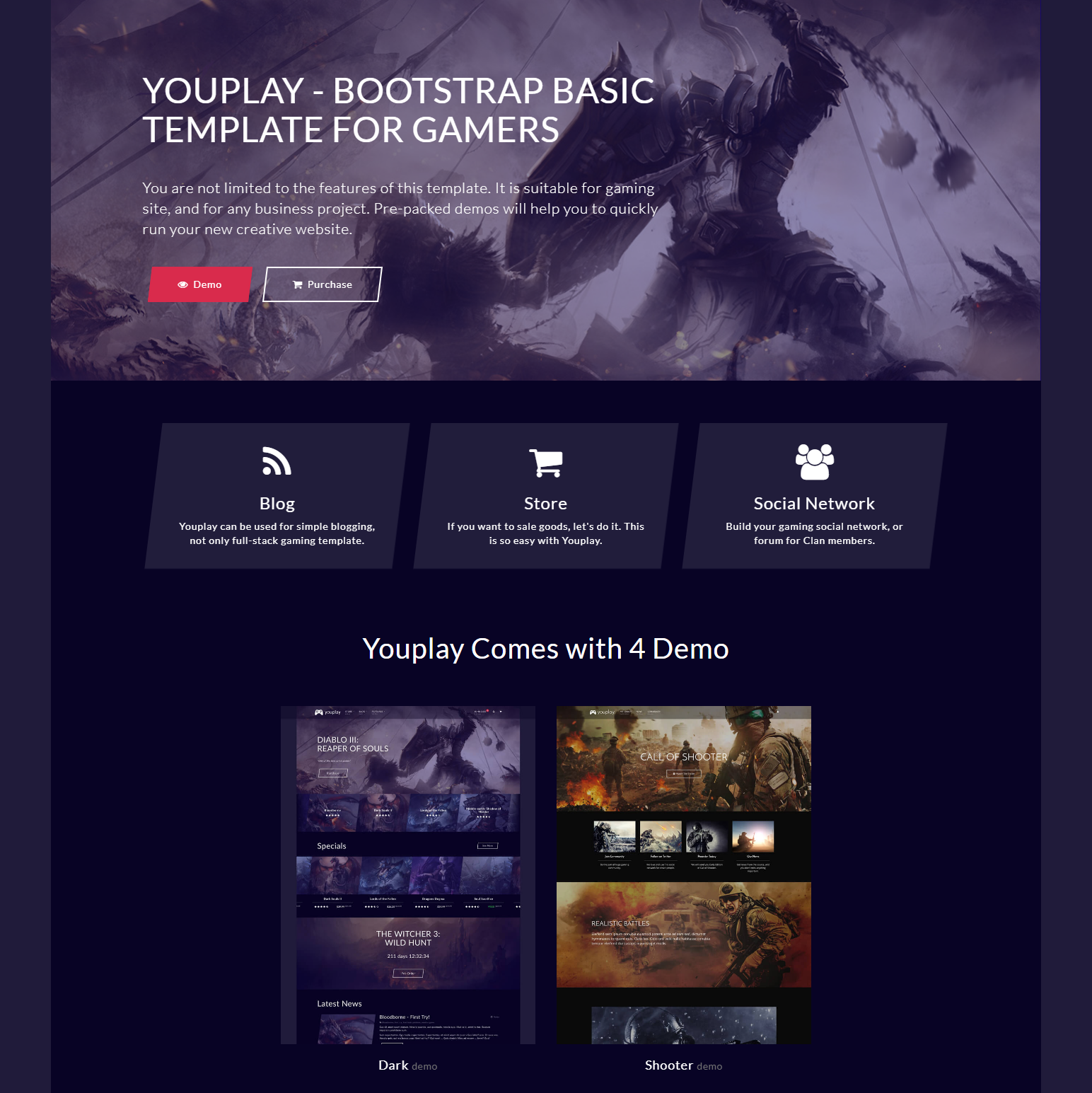 Free Bootstrap YouPlay Themes