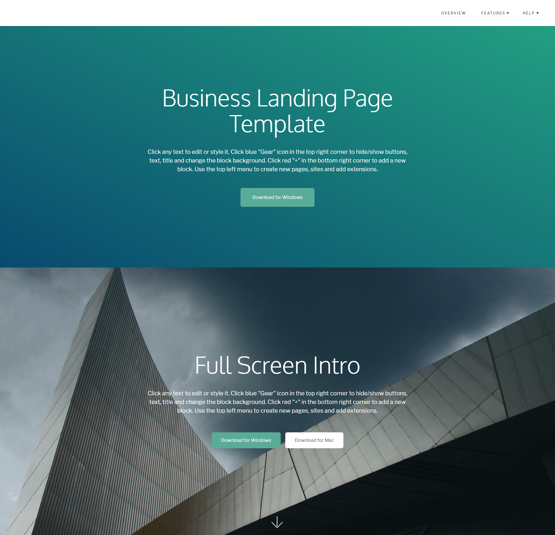 CSS3 Bootstrap Business Landing Page Themes
