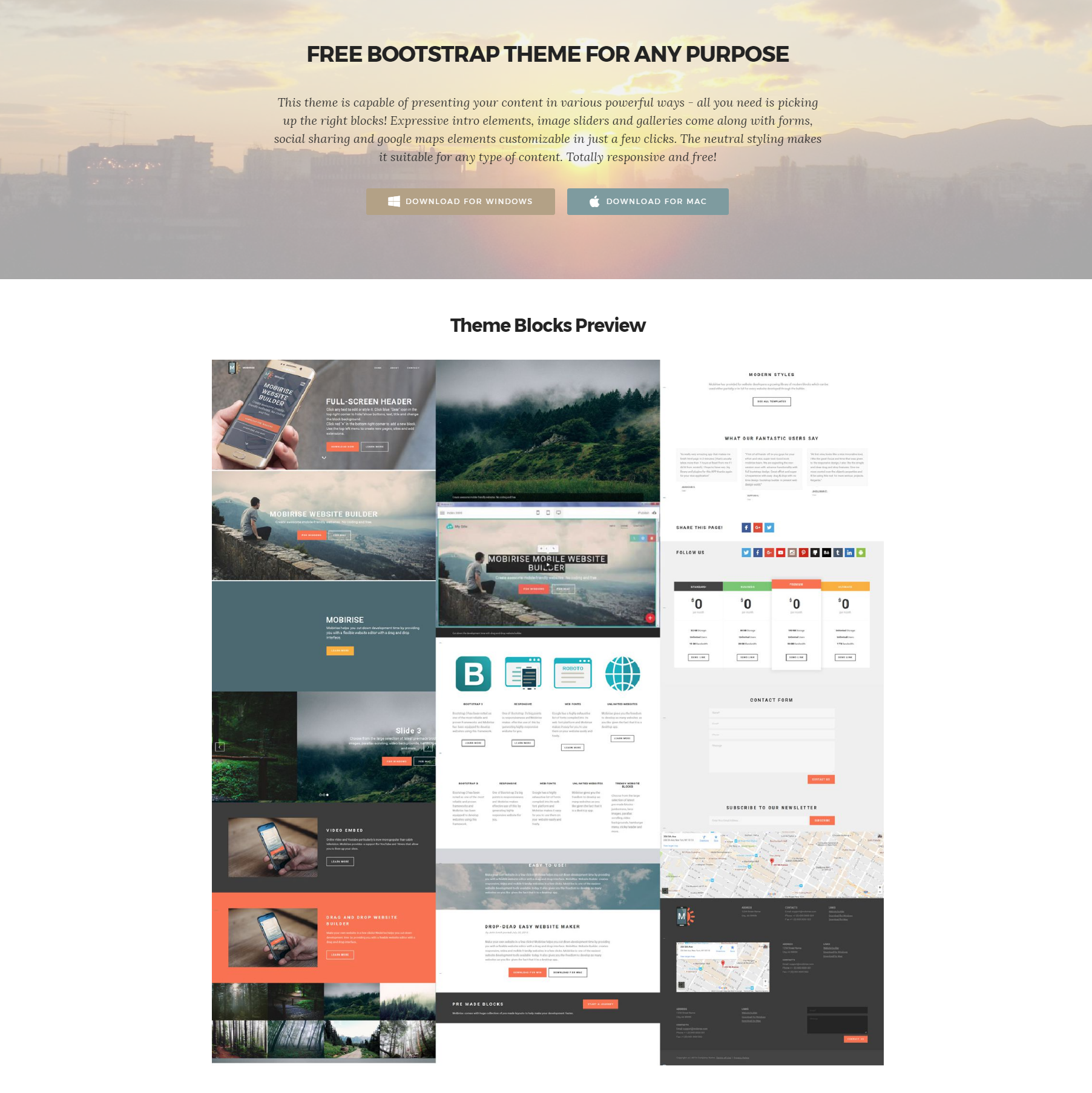 HTML Bootstrap Themes