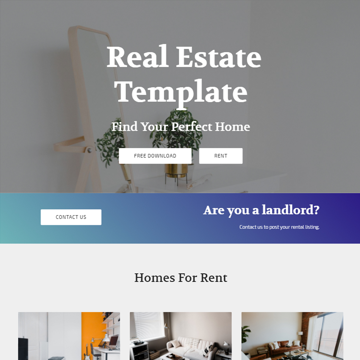 Free Bootstrap Real Estate Themes