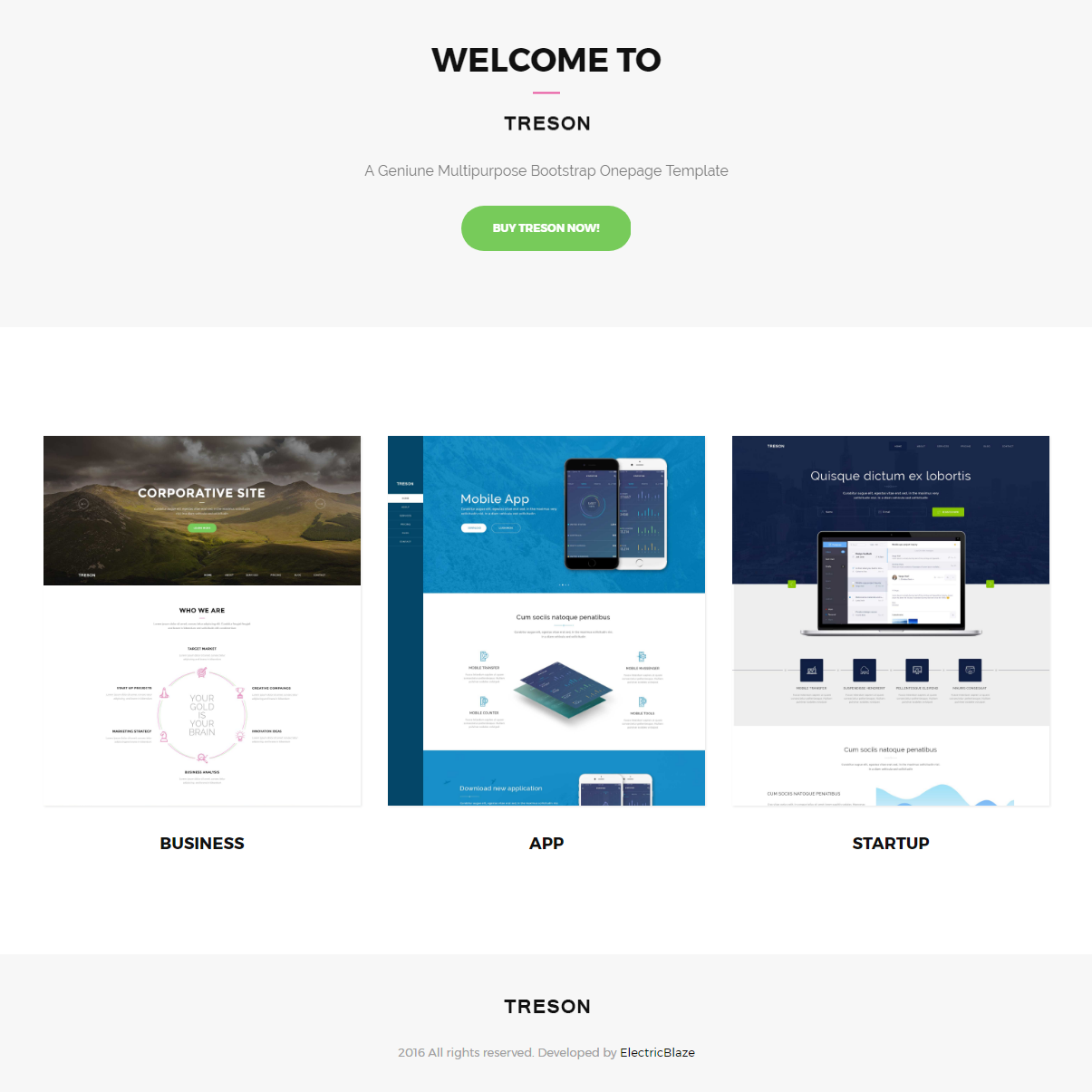 Free Bootstrap Treson Themes